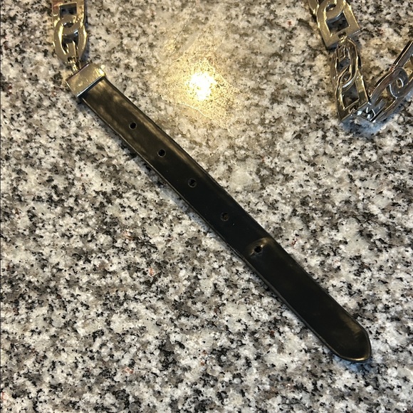 Silver and Black Women's Chain Belt - Picture 4 of 7